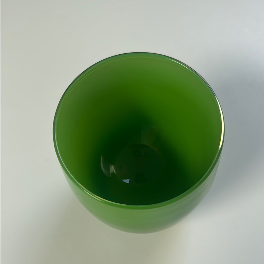 Green Glassy baby  Candle Holder